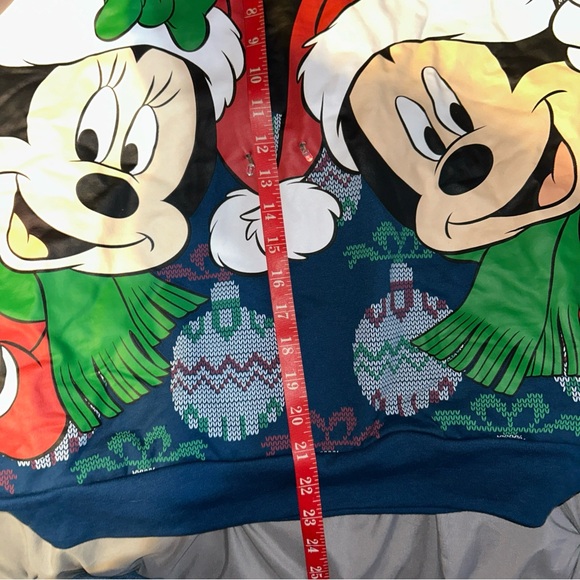 Disney Blue Mickey and Minnie Christmas Sweatshirt - Picture 7 of 11